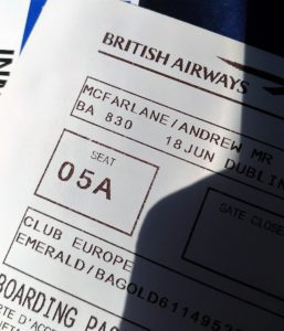 Upgrade boarding pass...
