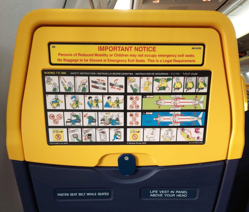 Ryanair headrest