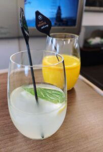 Turkish Airlines pre-departure beverage